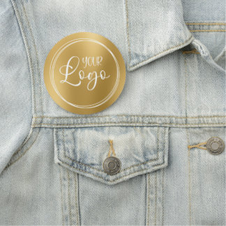 Gouden vervaagde cirkelvormig logo naamplaatje