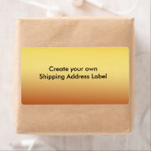 Gouden verzendadreslabel etiket (Insitu)