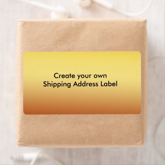 Gouden verzendadreslabel etiket (Insitu)