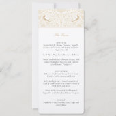 Gouden Victoriaans Huwelijksmenu Kaart (Voorkant)