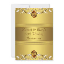 Gouden Victoriaanse Bloemen Goud 50e Verjaardag