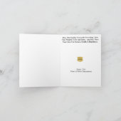 Gouden Victoriaanse Kerstkaart voor de Politie Kaart (Binnen)