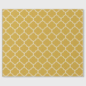 Gouden Vierblad Motief Cadeaupapier (Vlak)