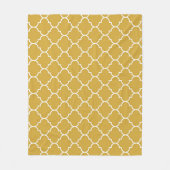 Gouden Vierblad Motief Fleece Deken (Voorkant)