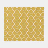 Gouden Vierblad Motief Fleece Deken (Voorkant (Horizontaal))