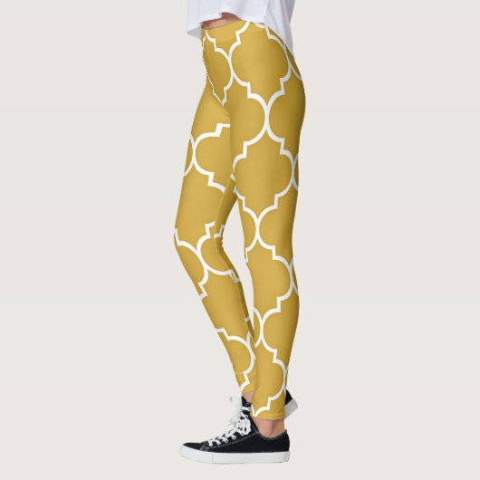 Gouden Vierblad Motief Leggings (Links)