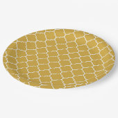 Gouden Vierblad Motief Papieren Bordje (Gekanteld)