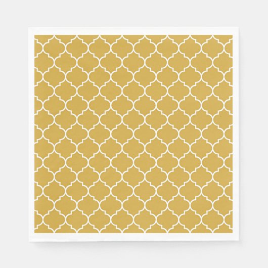 Gouden Vierblad Motief Servet (Voorkant)