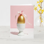 Gouden Viering Ei Kaart (Gele Bloem)
