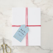 Gouden Viering op Blauw Baby shower Favor Cadeaulabel (Met Touw)