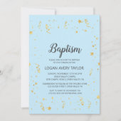 Gouden Viering op Blue Baptism Kaart (Voorkant)