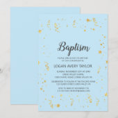 Gouden Viering op Blue Baptism Kaart (Voorkant / Achterkant)