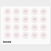 Gouden Viering op Roze Baby shower Favor Ronde Sticker (Vel)