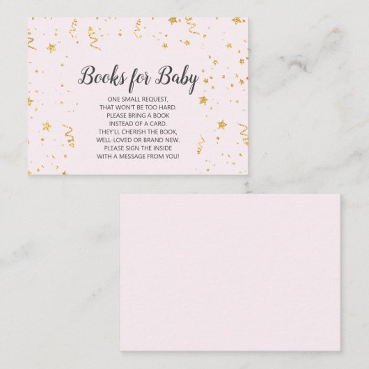 Gouden Viering op Roze Boek Aanvraag Informatiekaartje (Voorkant / Achterkant)