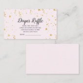 Gouden Viering op Roze Luier Raffle Informatiekaartje (Voorkant / Achterkant)