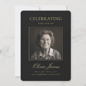 Gouden viering van het leven Foto Funeral Programm Kaart (Voorkant)