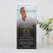 Gouden viering van het leven Foto Rouwservice Kaart (Staand voorkant)