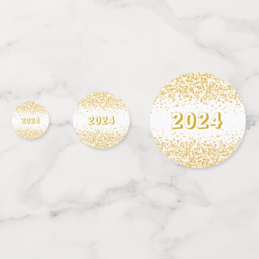 Gouden viering van het nieuwe jaar confetti (Voorkanten)