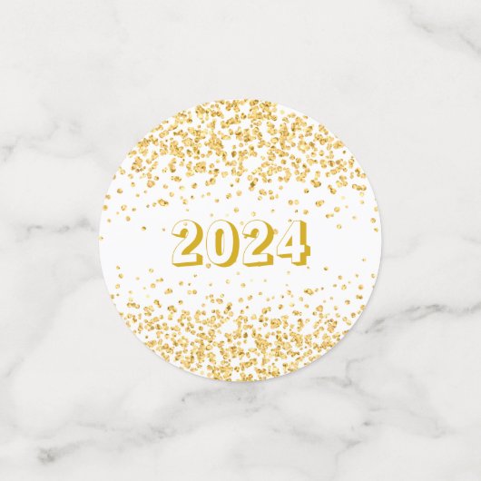 Gouden viering van het nieuwe jaar confetti (Kleine voorkant)