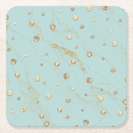 Gouden vierkant Onderzetter (Voorkant)