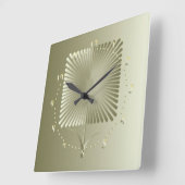 Gouden vierkante bloem klok (Hoek)