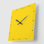 Gouden vierkante wandklok zonder cijfers (Hoek)