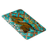 Gouden Vietnamese Draak Jaar 2024 Mozaïek RecPM Magneet (Rechterzijde)