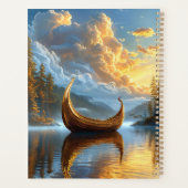 Gouden Viking-geïnspireerde boot rustend op het my Planner (Achterkant)