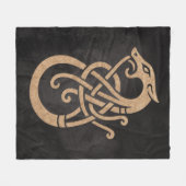 Gouden Viking Serpent Knoop Symbool Fleece Deken (Voorkant (Horizontaal))
