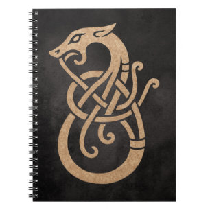 Gouden Viking Serpent Knoop Symbool Notitieboek