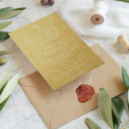 Gouden Vinayaka bruiloft uitnodigingen