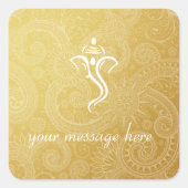 Gouden Vinayaka trouwstickers Vierkante Sticker (Voorkant)