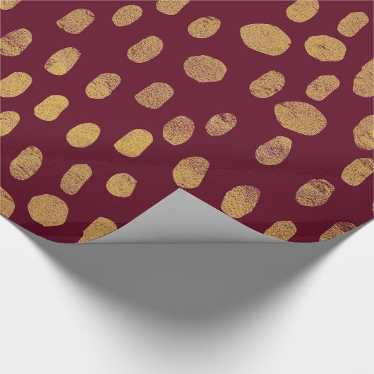 Gouden vingerafdrukken cadeaupapier (Hoek)