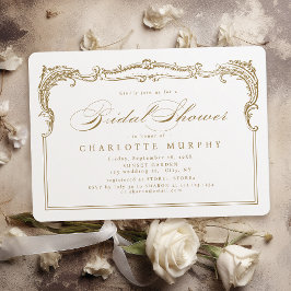 Gouden Vintage Frame Klassieke Script Bruiloft Fee Kaart
