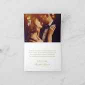 Gouden Vintage Glamour Trouwmonogram Bedankkaart (Binnen)
