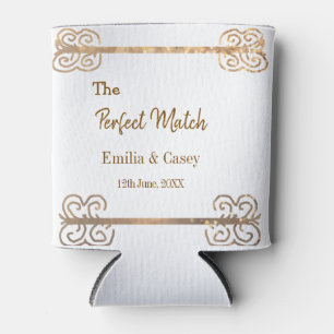 Gouden vintage glitter het perfecte match koppel n blikjeskoeler