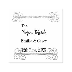 Gouden vintage glitter het perfecte match koppel n zelfinktende stempel