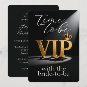 Gouden Vintage Letter - VIP met Kroon 8 Bedankkaart