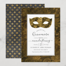 Gouden Vintage Masquerade Quinceañera