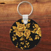 Gouden Vintage Rozen Sleutelhanger (Achterkant)