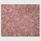 Gouden Vintage Spiraalpatroon Klasse Zacht Roze Cadeaupapier (Vlak)