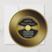 Gouden Vinyl 45 Verjaardagsfeest Record Kaart (Voorkant)