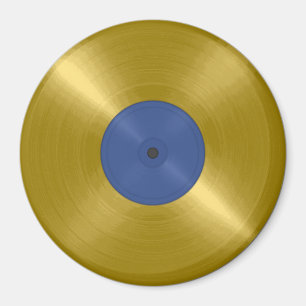 Gouden Vinyl Plaat Album Magneet