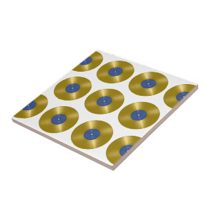 Gouden Vinyl Plaat Album Tegeltje
