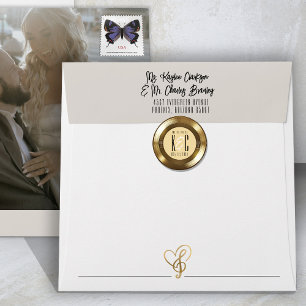 Gouden Vinyl Record Unieke  Muziek Bruiloft Ronde Sticker