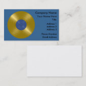Gouden Vinyl Recordalbum Visitekaartje (Voorkant / Achterkant)