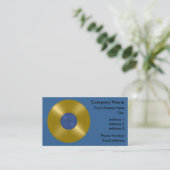 Gouden Vinyl Recordalbum Visitekaartje (Staand voorkant)