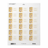 Gouden Violets Bloemen 50ste bruiloft Jubileum Etiket (Full Sheet)