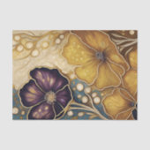 Gouden Violette Bloesem Decoupage Tissuepapier (Voorkant)