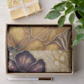 Gouden Violette Bloesem Decoupage Tissuepapier (Geschenk)